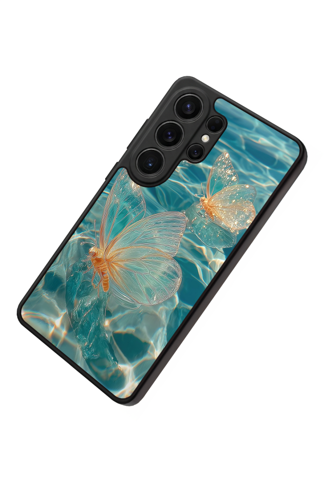 Samsung Galaxy S26 Ultra Uyumlu Kelebek Tasarımlı Glossy Premium Kılıf