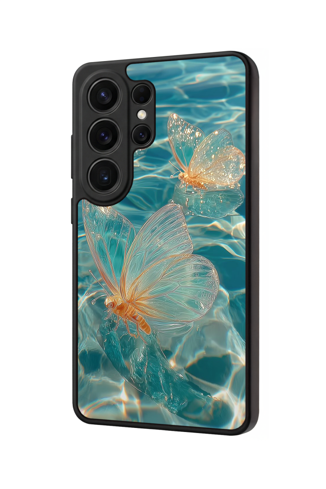 Samsung Galaxy S26 Ultra Uyumlu Kelebek Tasarımlı Glossy Premium Kılıf