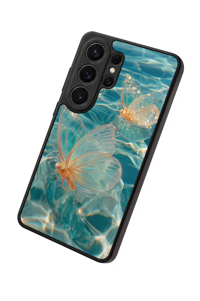 Samsung Galaxy S26 Ultra Uyumlu Kelebek Tasarımlı Glossy Premium Kılıf