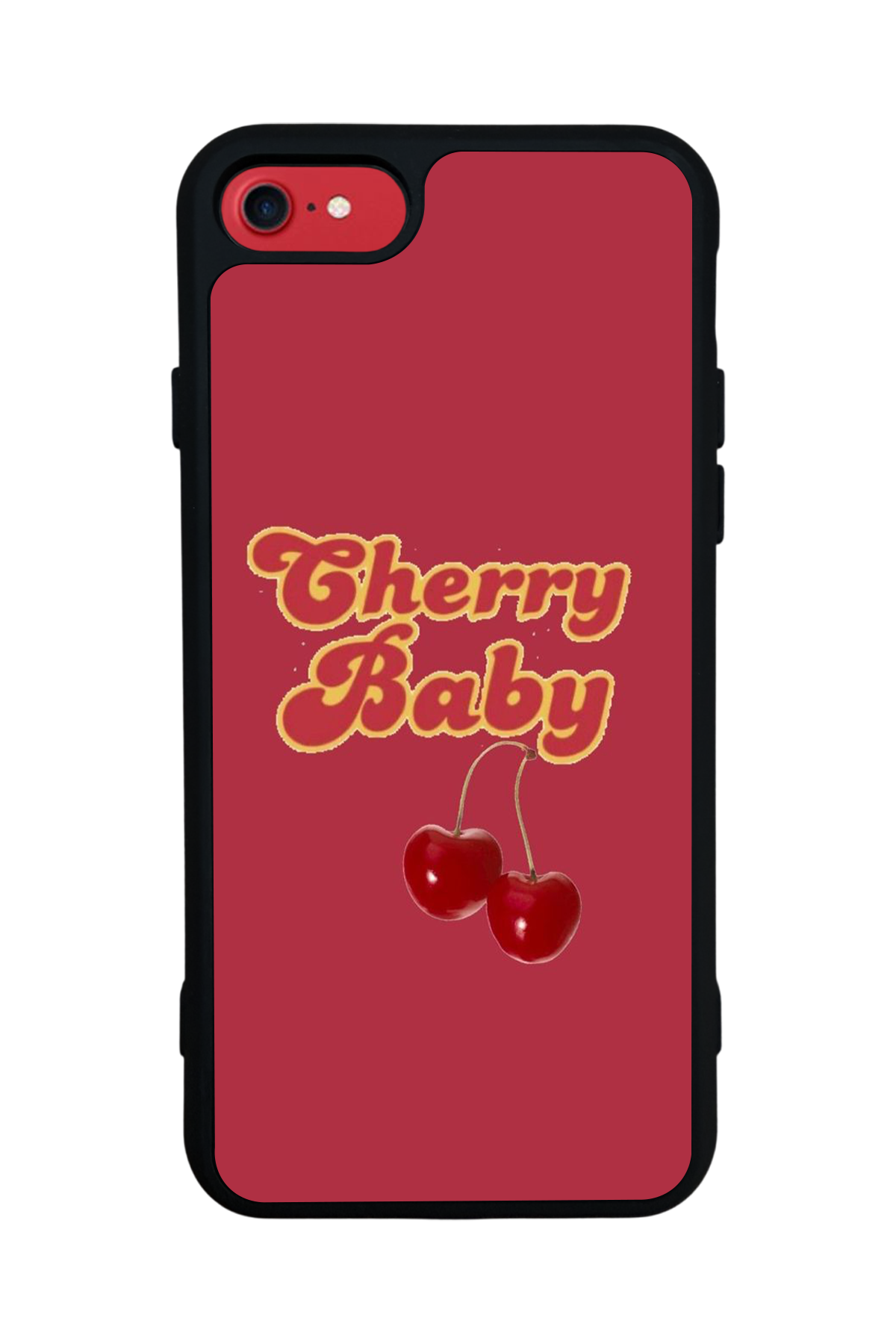iPhone 7 Uyumlu Kiraz Tasarımlı Glossy Premium Kılıf