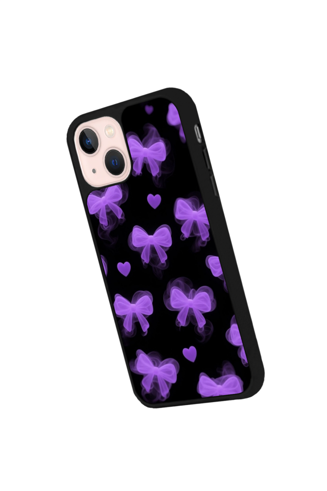 iPhone 15 Plus Uyumlu Kurdele Tasarımlı Glossy Premium Kılıf
