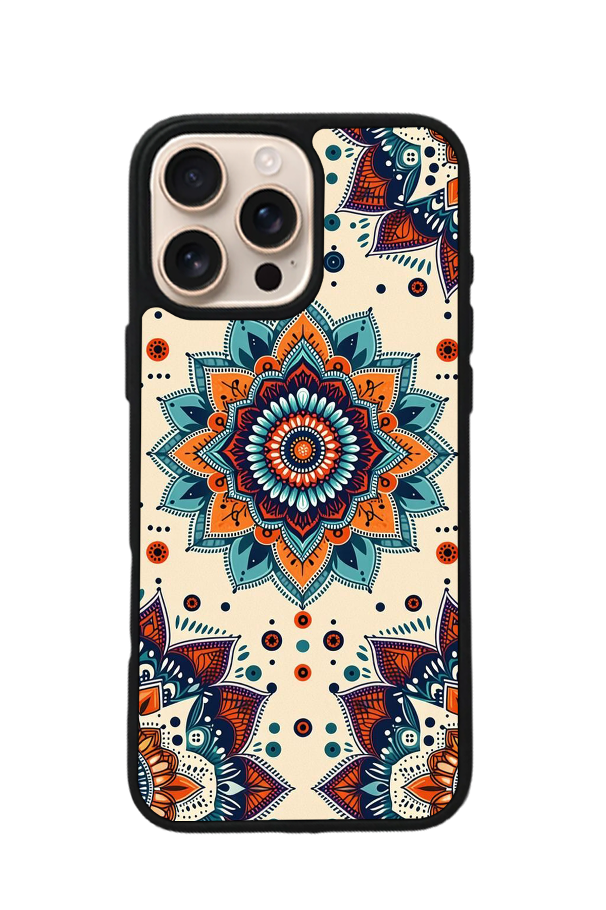 iPhone 14 Pro Max Uyumlu Mandaal Tasarımlı Glossy Premium Kılıf