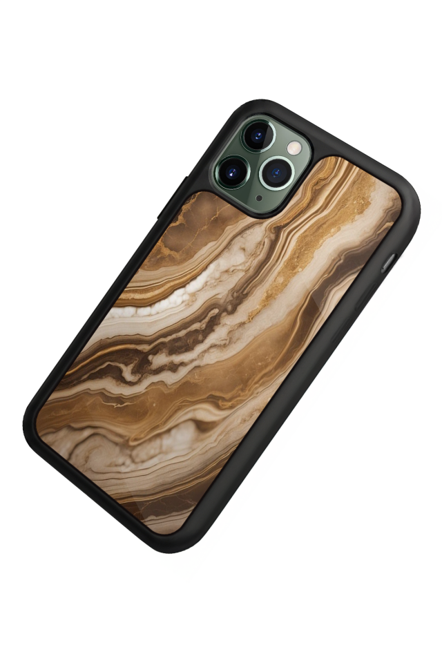 iPhone 11 Pro Uyumlu Mermer Marble Tasarımlı Glossy Premium Kılıf