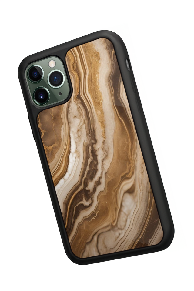 iPhone 11 Pro Uyumlu Mermer Marble Tasarımlı Glossy Premium Kılıf