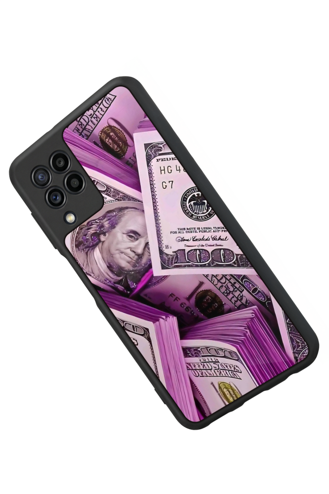 Samsung Galaxy M32 Uyumlu Money Para Tasarımlı Glossy Premium Kılıf