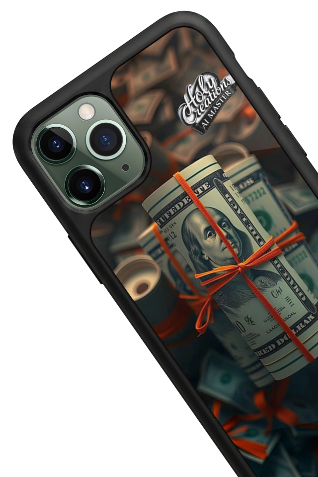 iPhone 11 Pro Max Uyumlu Para Tasarımlı Glossy Premium Kılıf