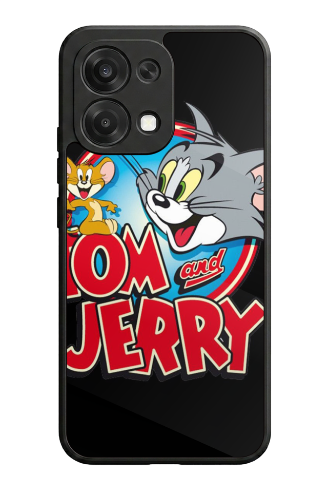 Oppo A6 Pro Uyumlu Tom And Jerry Tasarımlı Glossy Premium Kılıf