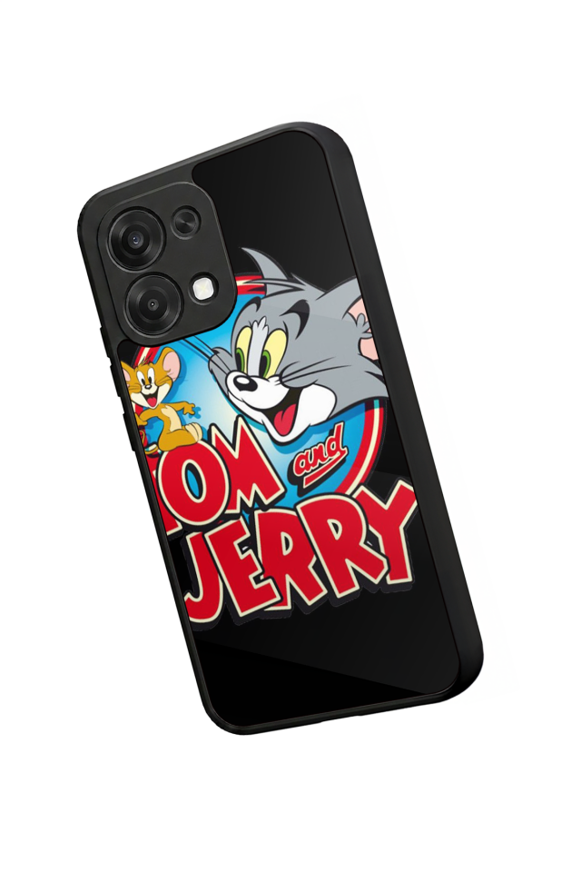 Oppo A6 Pro Uyumlu Tom And Jerry Tasarımlı Glossy Premium Kılıf