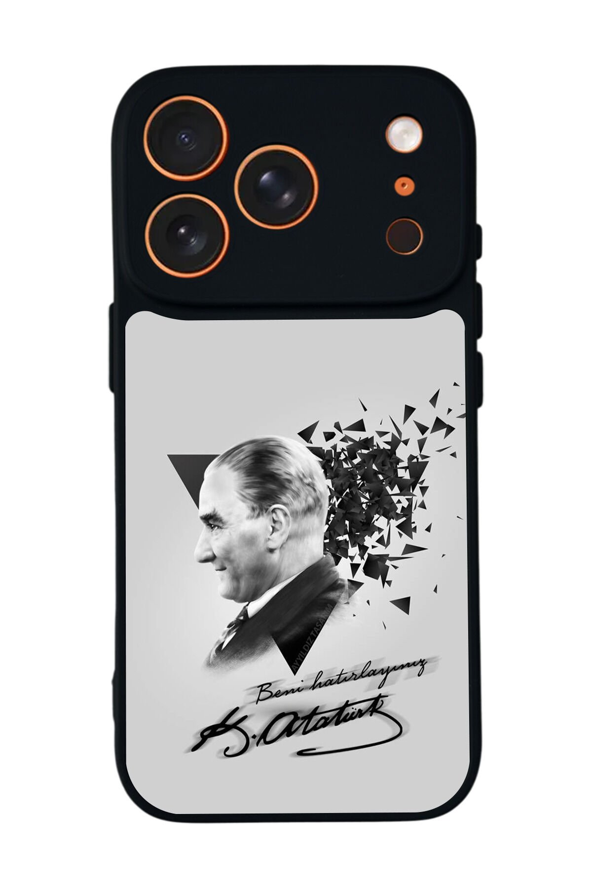 iPhone 17 Pro Uyumlu Mustafa Kemal Ataturk Tasarımlı Glossy Premium Kılıf