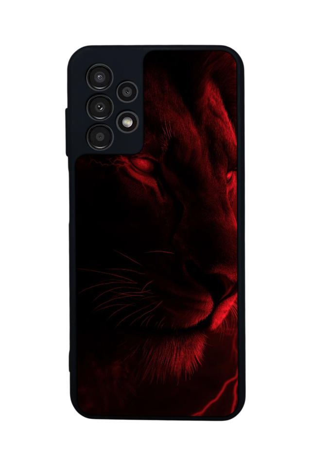 Samsung Galaxy A23 Uyumlu Aslan Tasarımlı Glossy Premium Kılıf