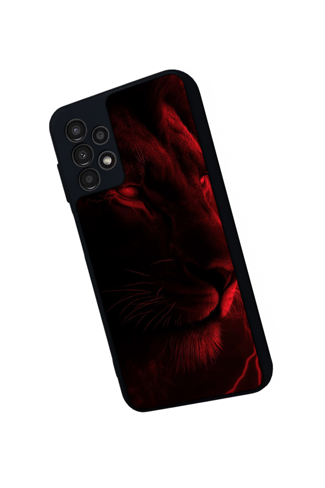 Samsung Galaxy A23 Uyumlu Aslan Tasarımlı Glossy Premium Kılıf