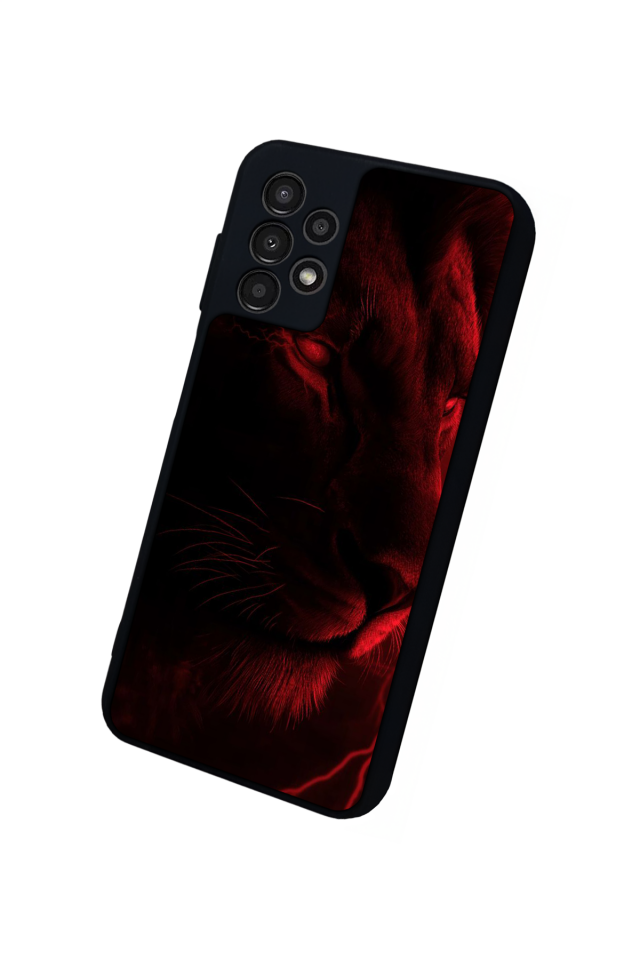 Samsung Galaxy A23 Uyumlu Aslan Tasarımlı Glossy Premium Kılıf