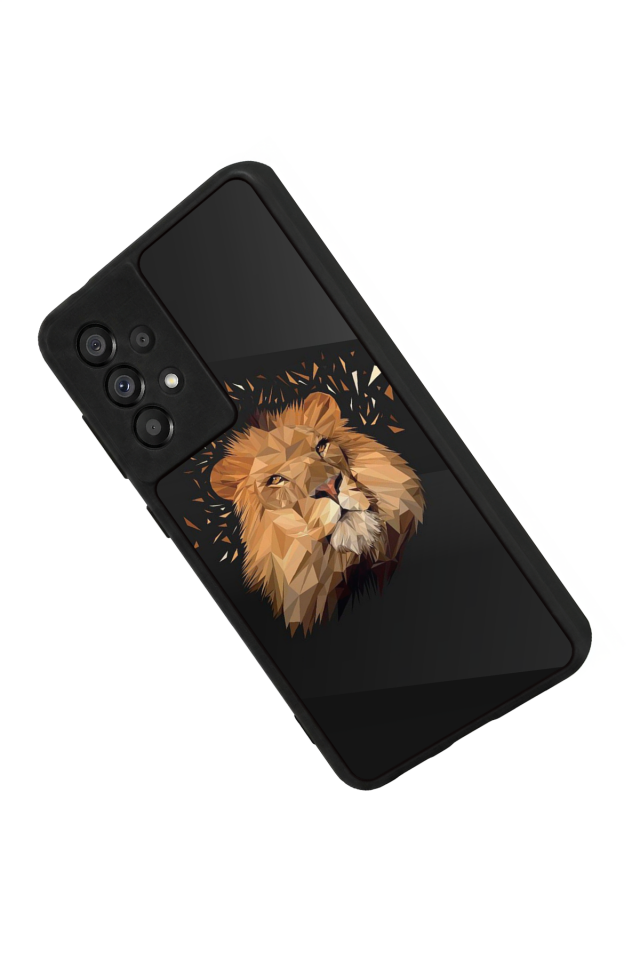 Samsung Galaxy A73 Uyumlu Aslan Tasarımlı Glossy Premium Kılıf