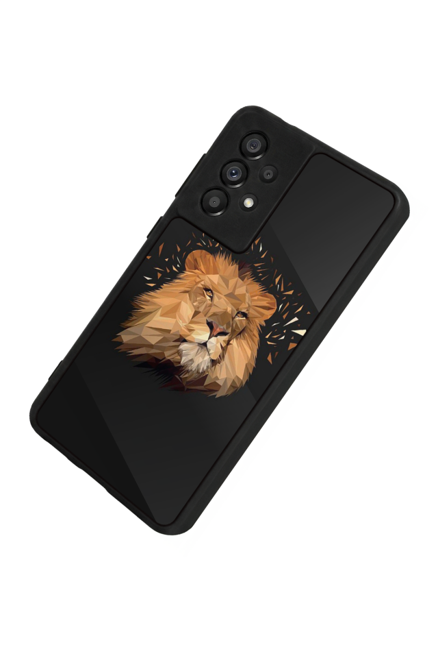 Samsung Galaxy A73 Uyumlu Aslan Tasarımlı Glossy Premium Kılıf