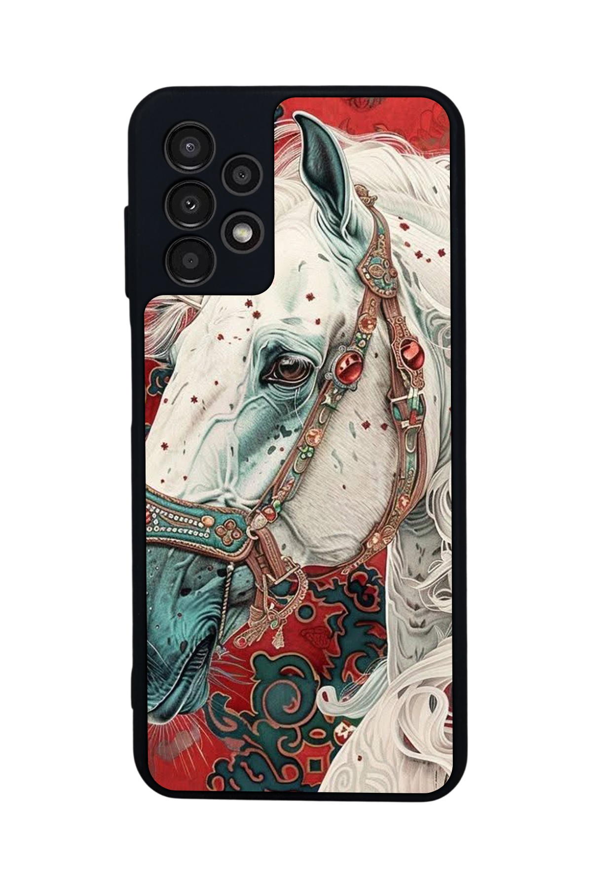Samsung Galaxy A13 Uyumlu At Horse Tasarımlı Glossy Premium Kılıf