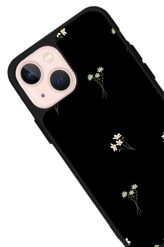 iPhone 13/14 Uyumlu Cicek Tasarımlı Glossy Premium Kılıf