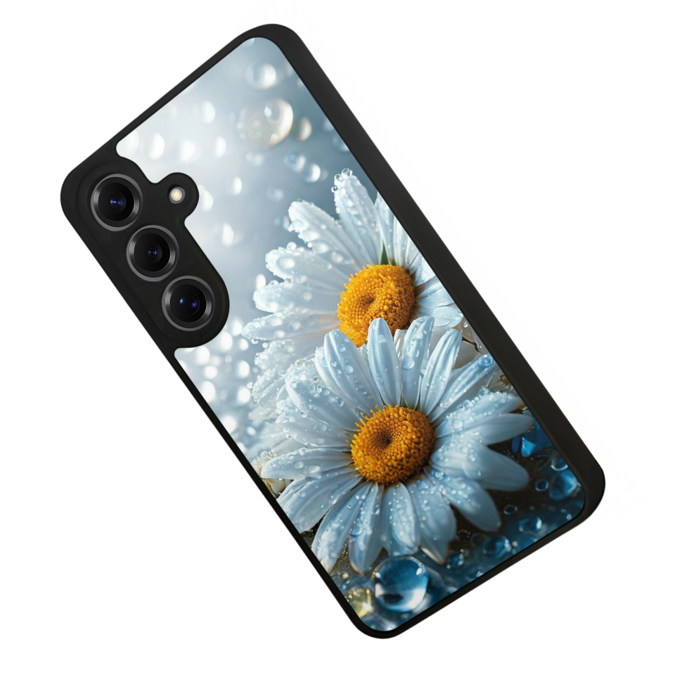 Samsung Galaxy S25 Uyumlu Cicek Tasarımlı Glossy Premium Kılıf