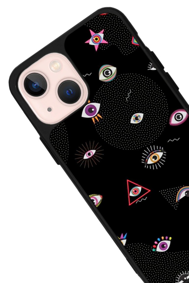 iPhone 15 Uyumlu Göz Tasarımlı Glossy Premium Kılıf