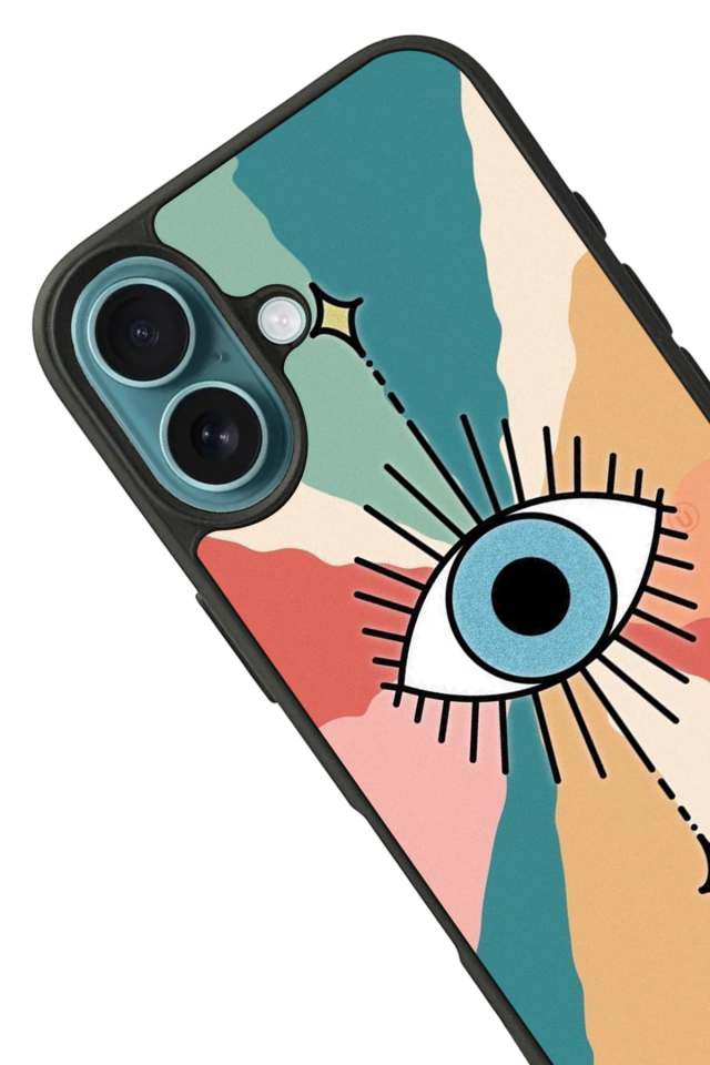iPhone 16 Plus Uyumlu Göz Tasarımlı Glossy Premium Kılıf