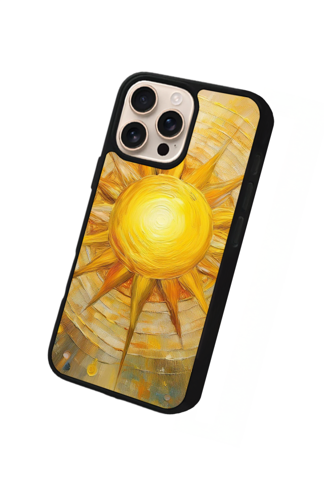 iPhone 14 Pro Max Uyumlu Gunes Tasarımlı Glossy Premium Kılıf