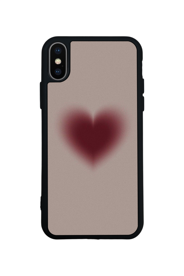 iPhone X/ XS Uyumlu Kalp Love Tasarımlı Glossy Premium Kılıf