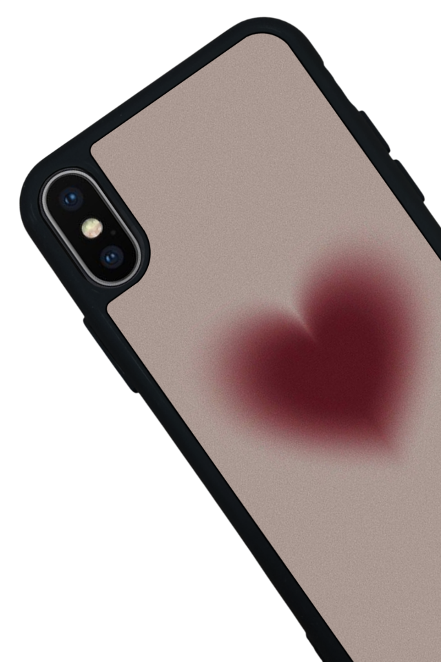 iPhone X/ XS Uyumlu Kalp Love Tasarımlı Glossy Premium Kılıf