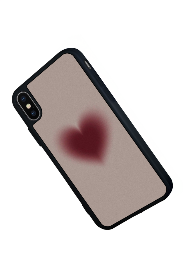 iPhone X/ XS Uyumlu Kalp Love Tasarımlı Glossy Premium Kılıf