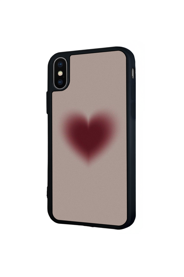 iPhone X/ XS Uyumlu Kalp Love Tasarımlı Glossy Premium Kılıf