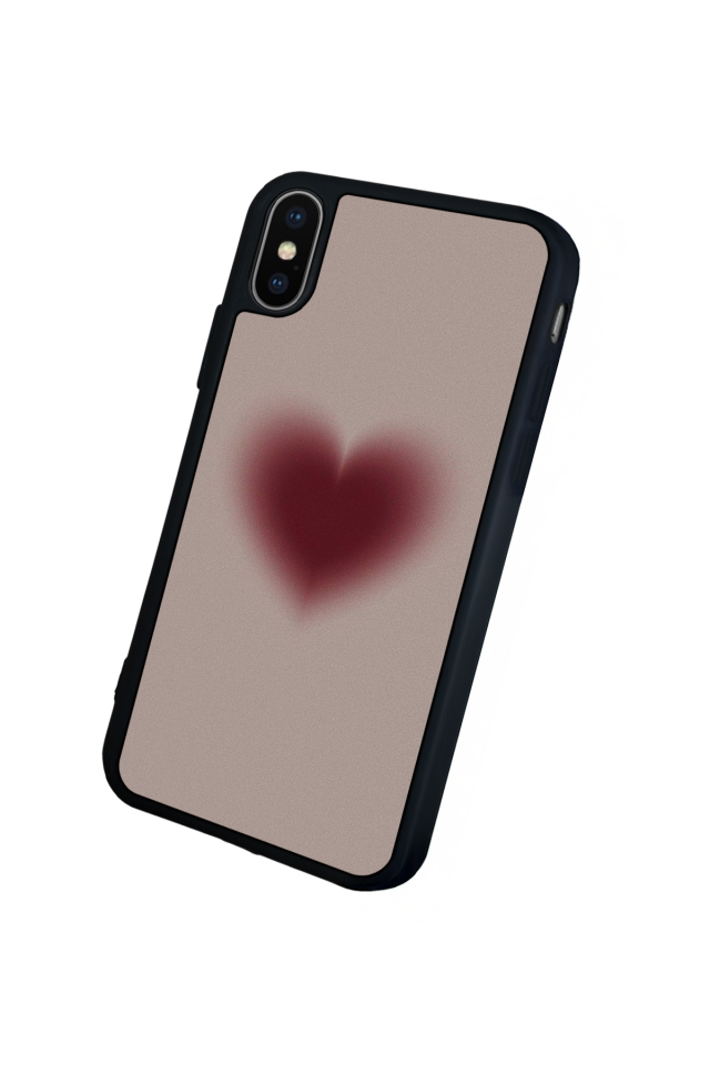 iPhone X/ XS Uyumlu Kalp Love Tasarımlı Glossy Premium Kılıf