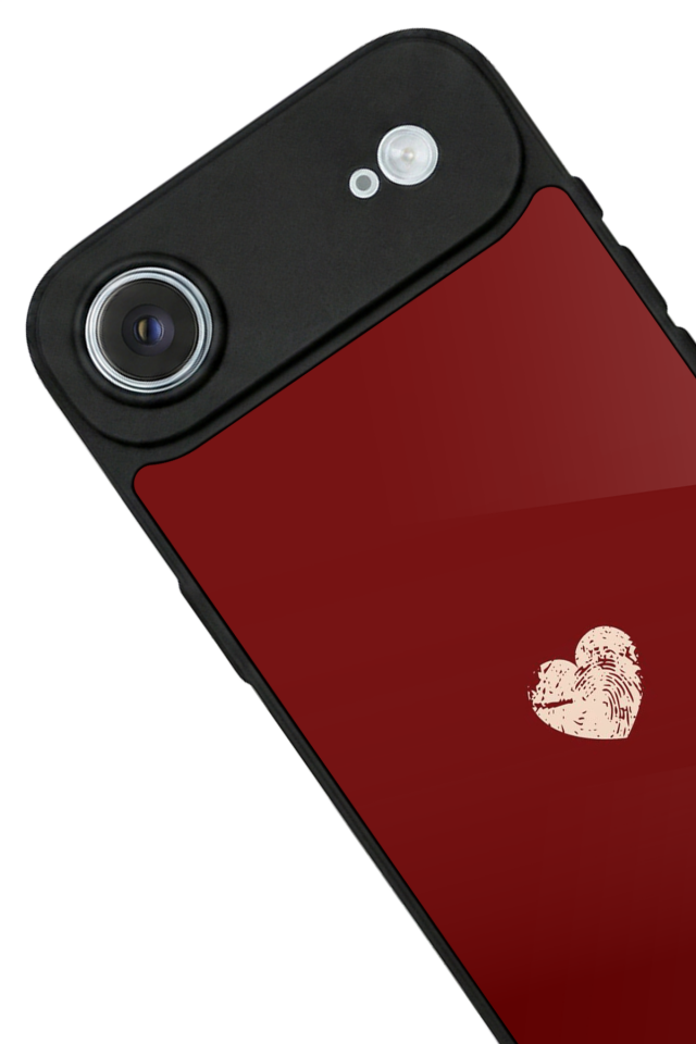 iPhone 17 Air Uyumlu Kalp Love Tasarımlı Glossy Premium Kılıf