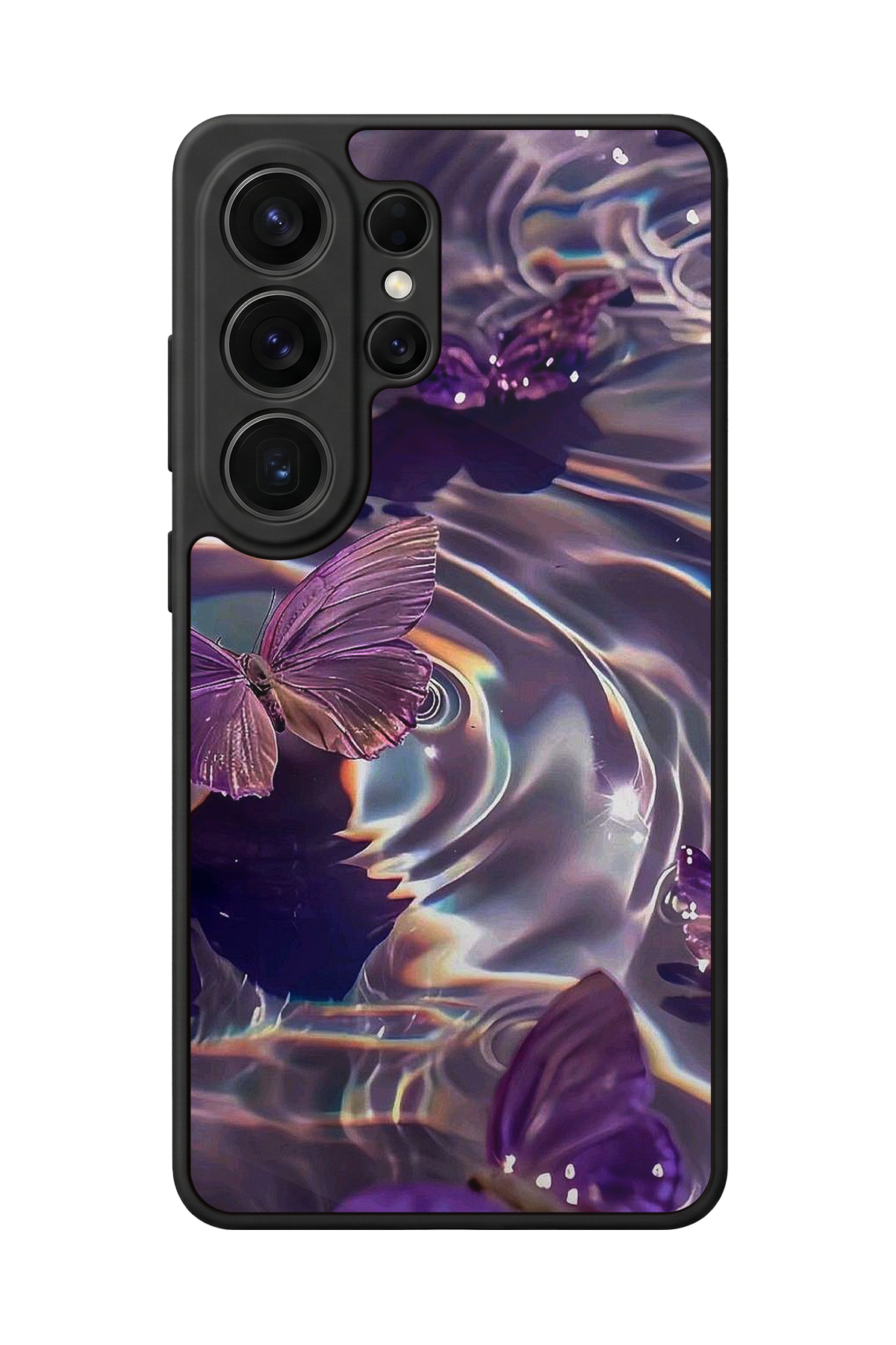 Samsung Galaxy S26 Ultra Uyumlu Kelebek Tasarımlı Glossy Premium Kılıf