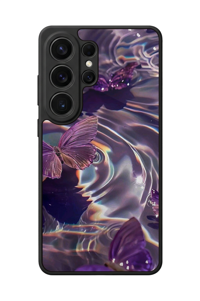 Samsung Galaxy S26 Ultra Uyumlu Kelebek Tasarımlı Glossy Premium Kılıf