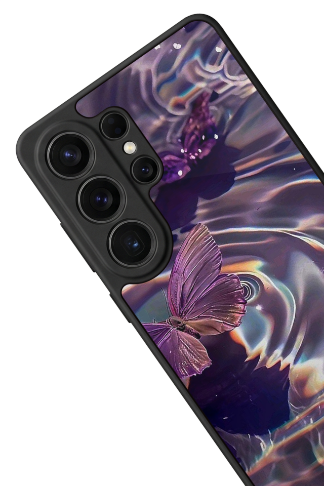 Samsung Galaxy S26 Ultra Uyumlu Kelebek Tasarımlı Glossy Premium Kılıf