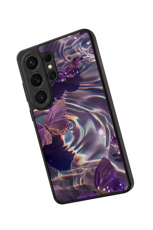 Samsung Galaxy S26 Ultra Uyumlu Kelebek Tasarımlı Glossy Premium Kılıf