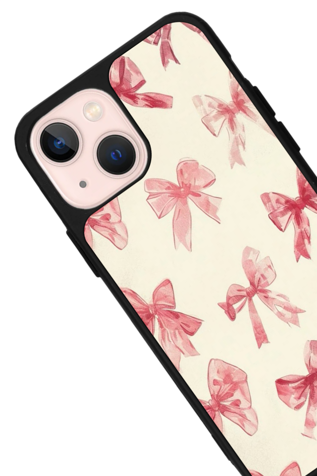 iPhone 15 Plus Uyumlu Kurdele Tasarımlı Glossy Premium Kılıf