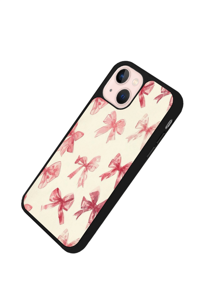 iPhone 15 Plus Uyumlu Kurdele Tasarımlı Glossy Premium Kılıf