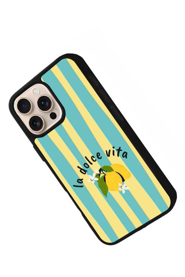 iPhone 16 Pro Max Uyumlu Limon Tasarımlı Glossy Premium Kılıf