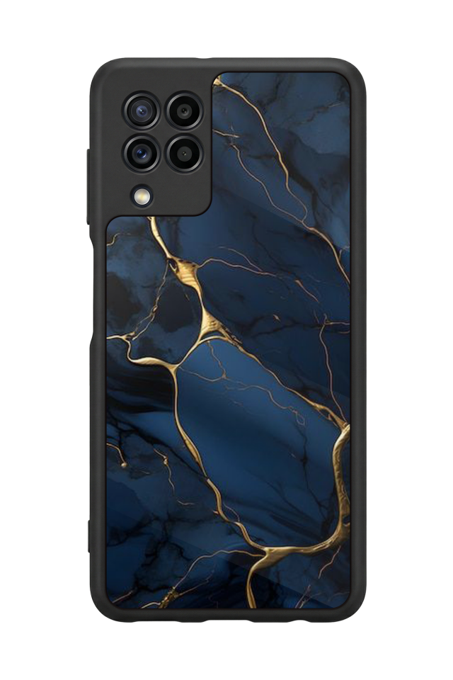 Samsung Galaxy M22 Uyumlu Mermer Marble Tasarımlı Glossy Premium Kılıf