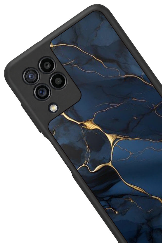 Samsung Galaxy M22 Uyumlu Mermer Marble Tasarımlı Glossy Premium Kılıf