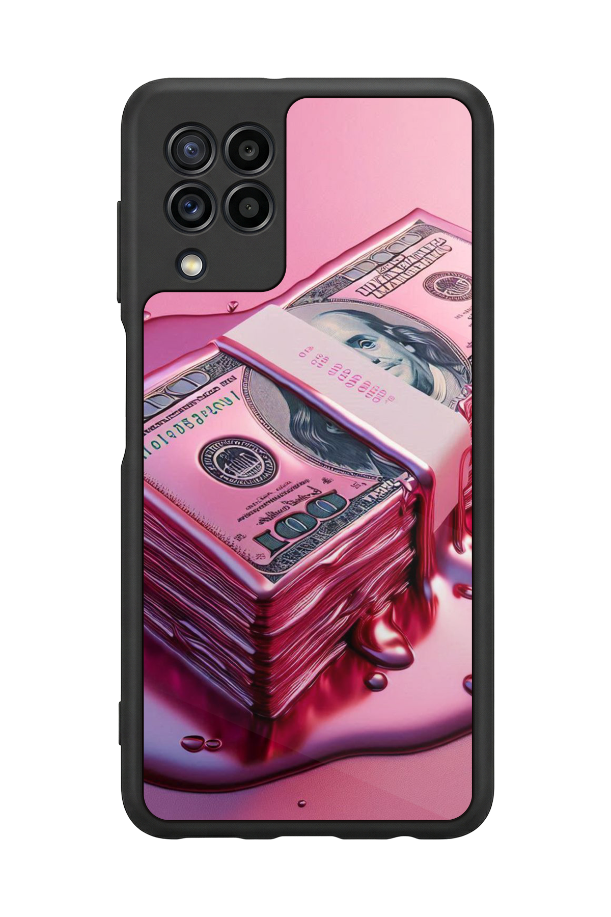 Samsung Galaxy M32 Uyumlu Money Para Tasarımlı Glossy Premium Kılıf