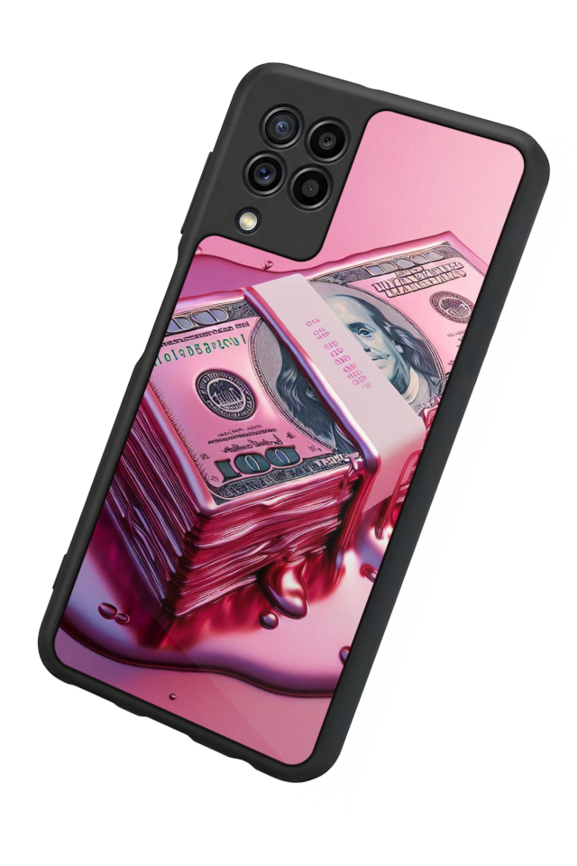 Samsung Galaxy M32 Uyumlu Money Para Tasarımlı Glossy Premium Kılıf