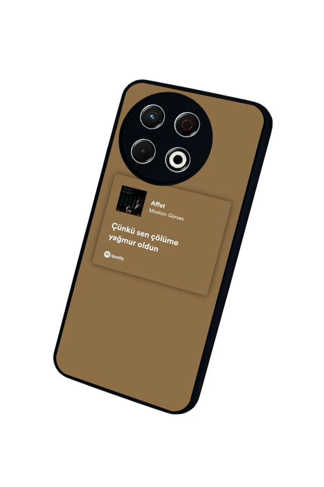 Tecno Spark 30 Pro Uyumlu Sarki Sozleri Tasarımlı Glossy Premium Kılıf