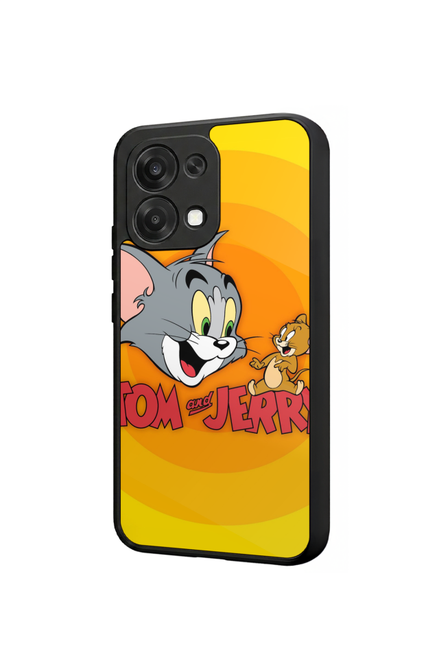 Oppo A6 Pro Uyumlu Tom And Jerry Tasarımlı Glossy Premium Kılıf