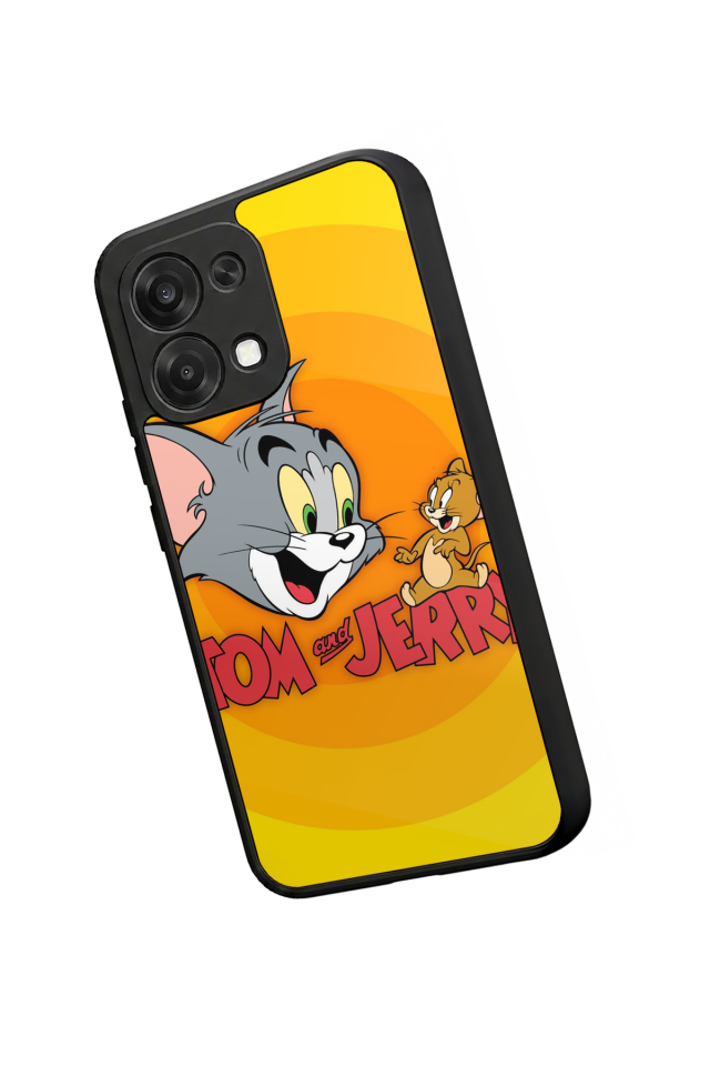 Oppo A6 Pro Uyumlu Tom And Jerry Tasarımlı Glossy Premium Kılıf