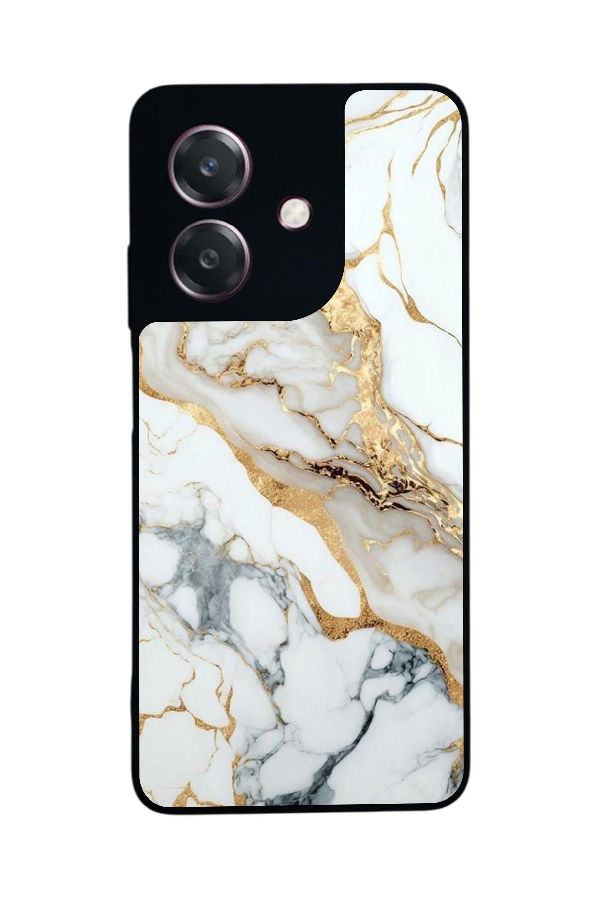 Oppo A3 5G Uyumlu Mermer Marble Tasarımlı Glossy Premium Kılıf