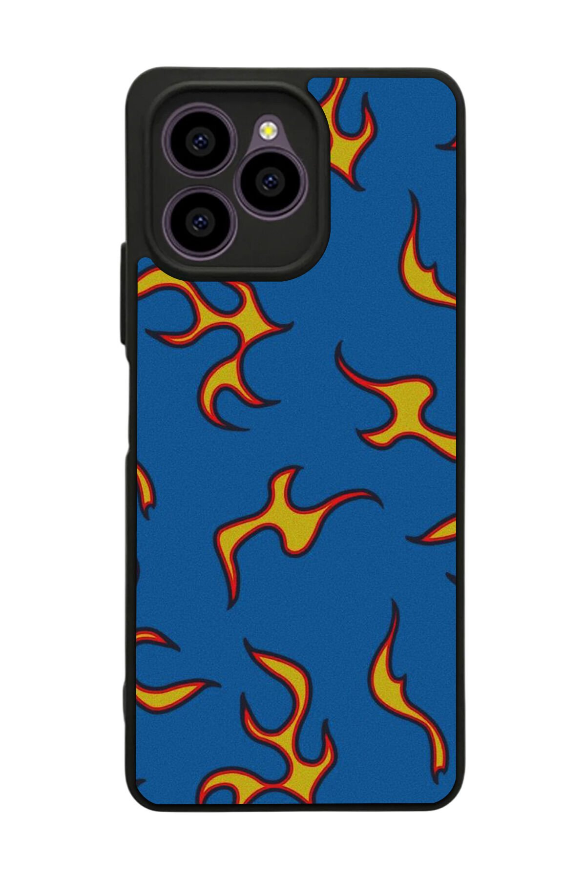 Omix X6 Uyumlu Retro Flame Patterns Tasarımlı Glossy Premium Kılıf