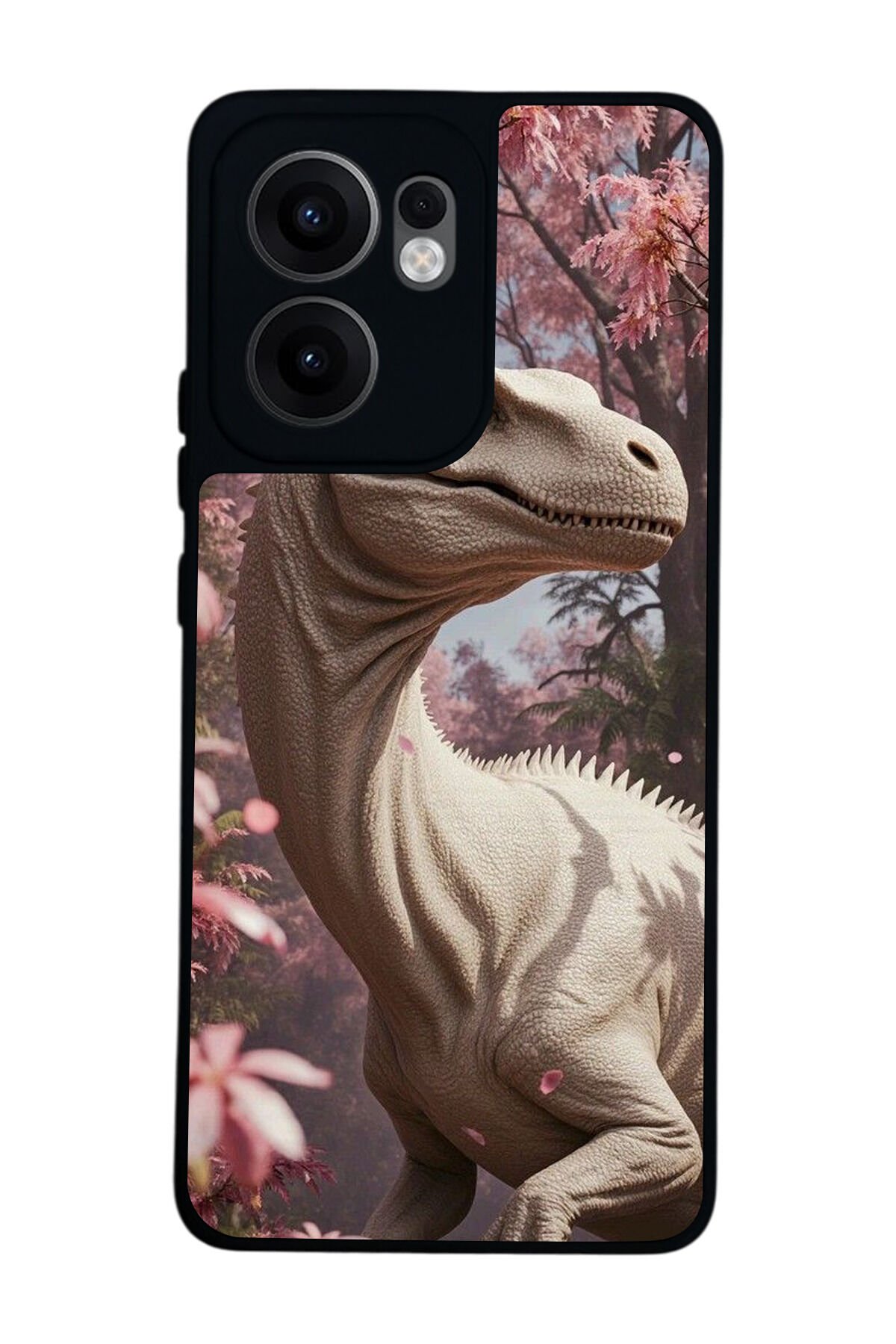 Oppo Reno 13F Uyumlu Dinazor Tasarımlı Glossy Premium Kılıf