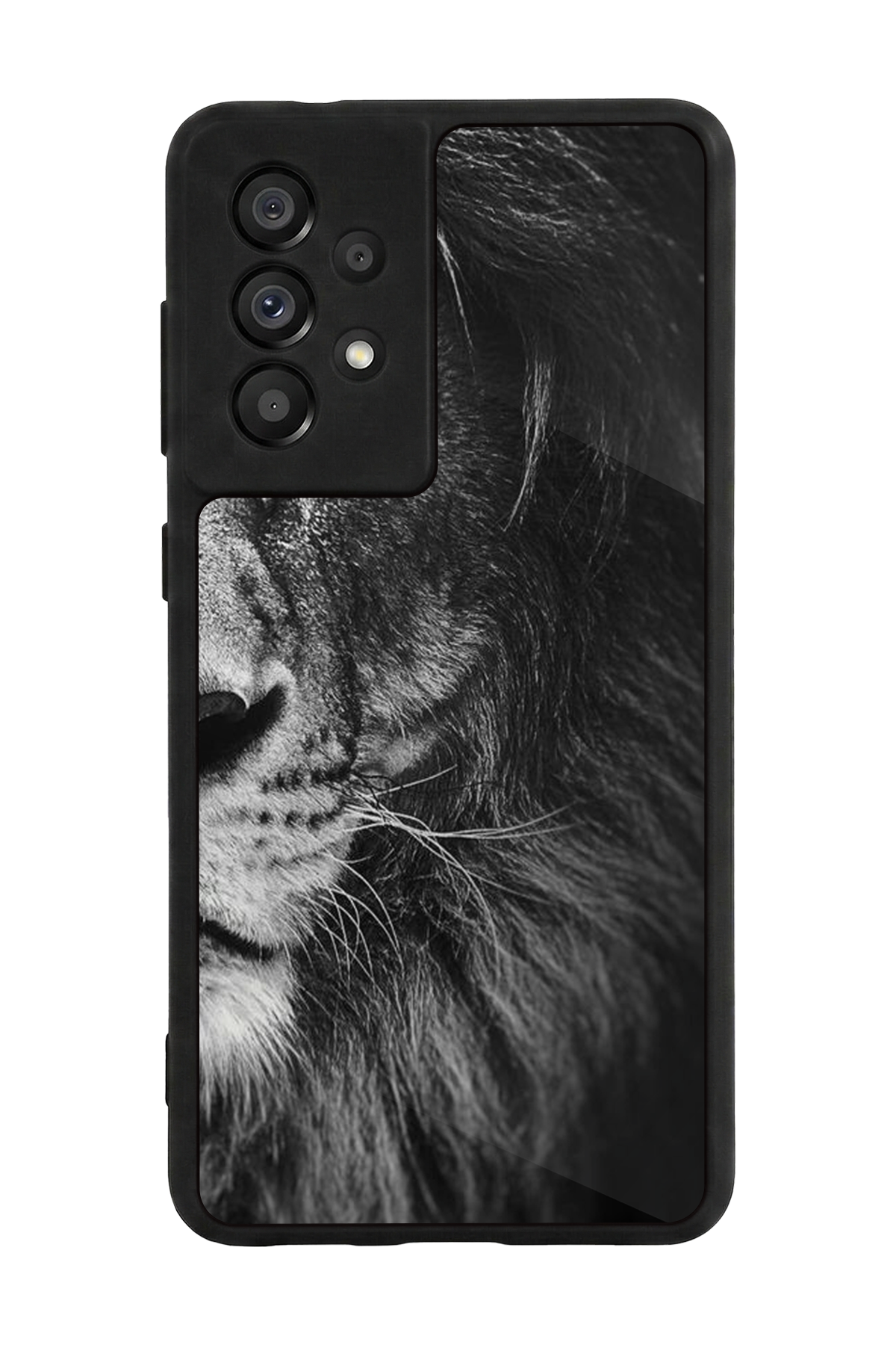 Samsung Galaxy A73 Uyumlu Aslan Tasarımlı Glossy Premium Kılıf