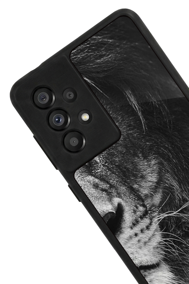 Samsung Galaxy A73 Uyumlu Aslan Tasarımlı Glossy Premium Kılıf