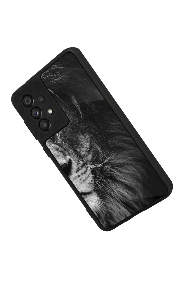 Samsung Galaxy A73 Uyumlu Aslan Tasarımlı Glossy Premium Kılıf